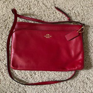 COACH Red Leather Crossbody